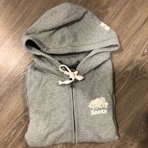 Roots gray zip up